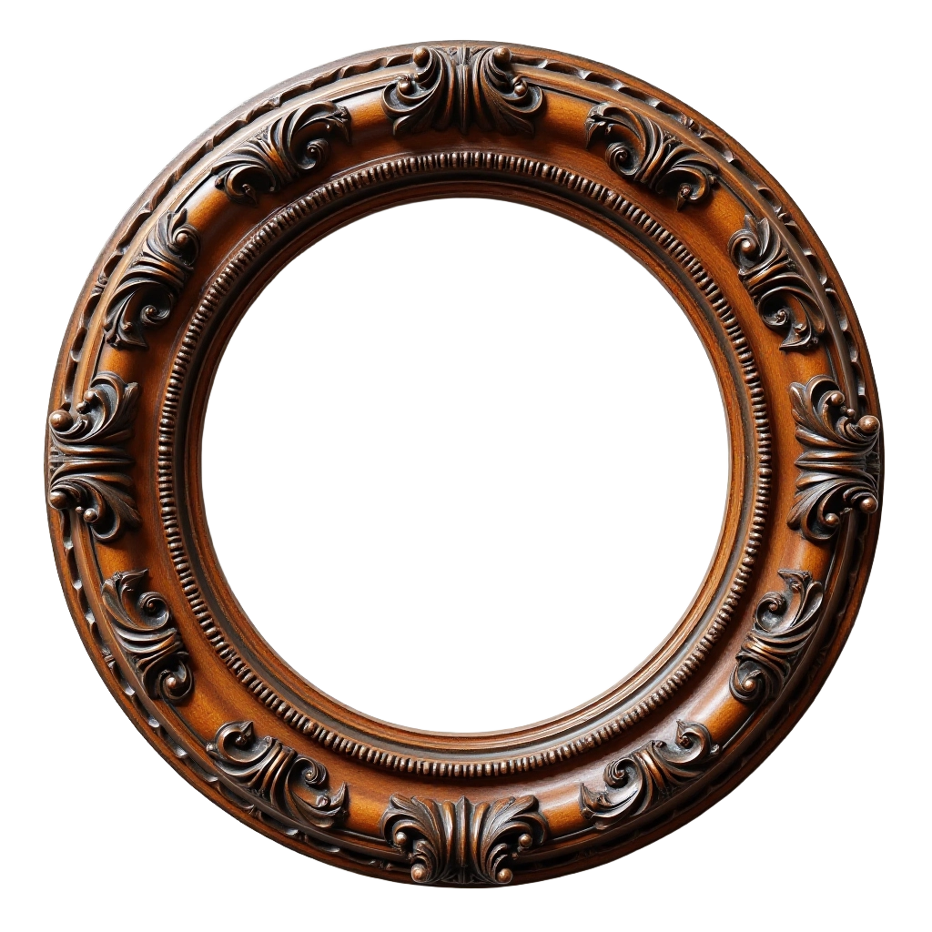 Ornate Round Frame